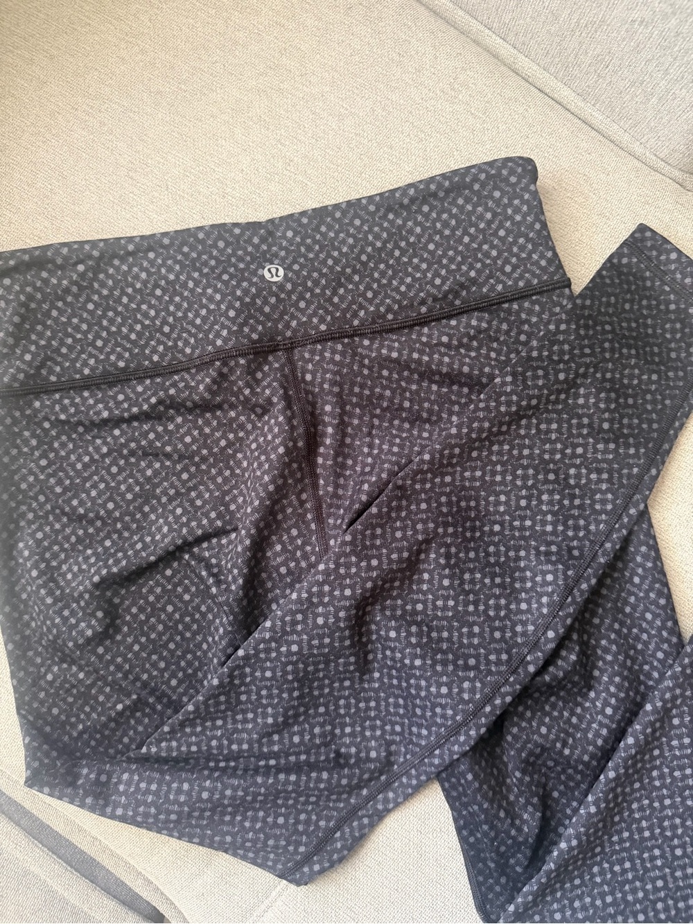 lululemon Black Textured High-Rise Leggings